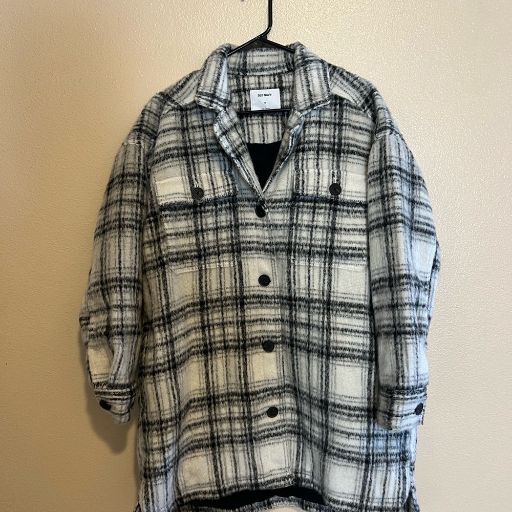 Plaid Button-Up Jacket
